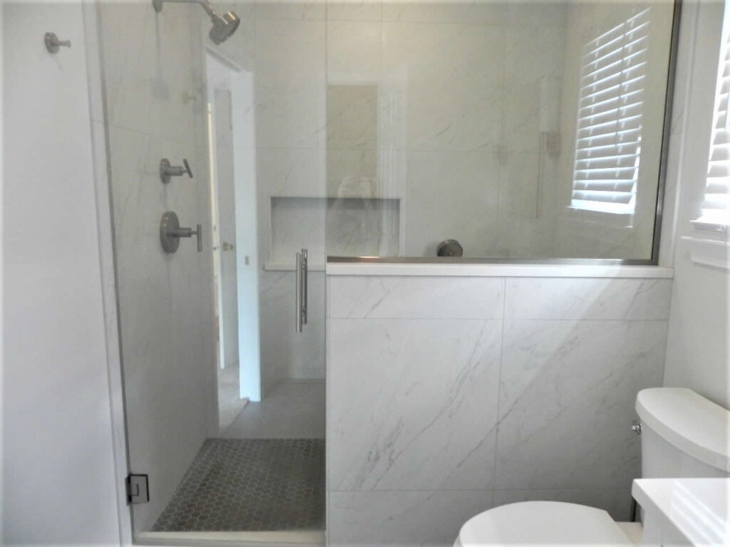 Tub-to-shower conversion